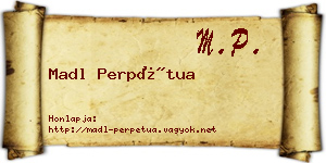 Madl Perpétua névjegykártya